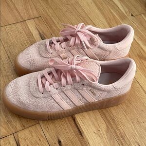 Adidas Blush Pink Sneakers with Gum Sole